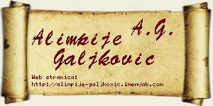 Alimpije Galjković vizit kartica